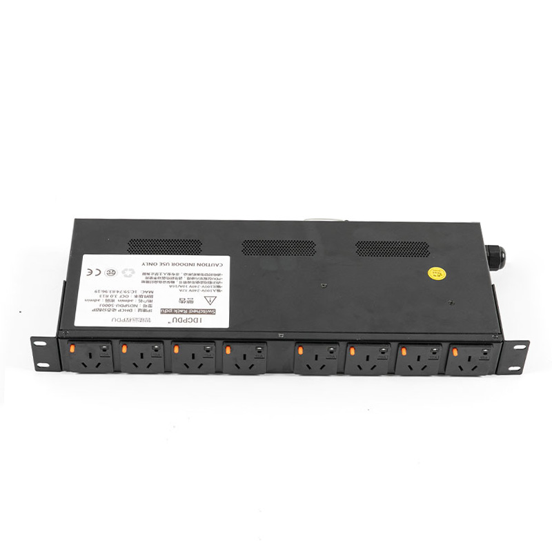 8-Outlet Horizontal TCP/IP Sensor Breaker eco Smart Rack Pdu 1U