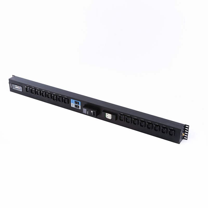 16 Outlets IEC C13 IEC C19 Lockable Socket Buckle equipped 2.5U Hot Swappable Surge Protection Vertical Modbus-RTU RS485 metered Rack PDU