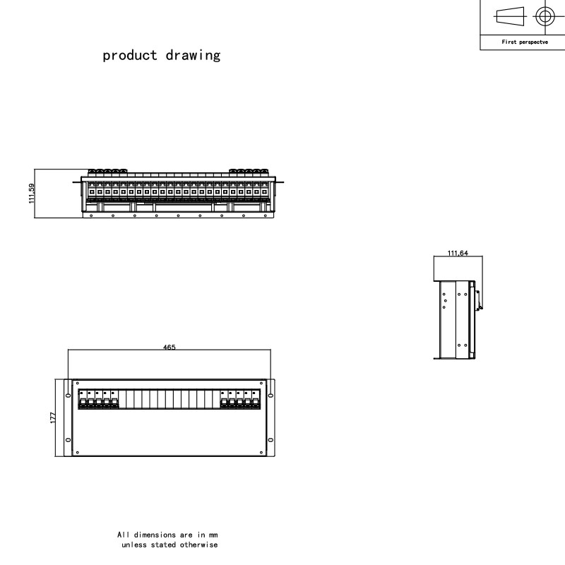 3U Breaker Horizontal Rack Pdu Grey