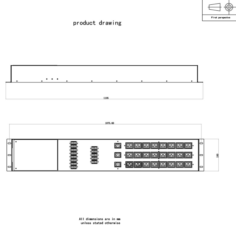 3-phase 27-Outlet C13 C19 Vertical Breaker Switched Pdu