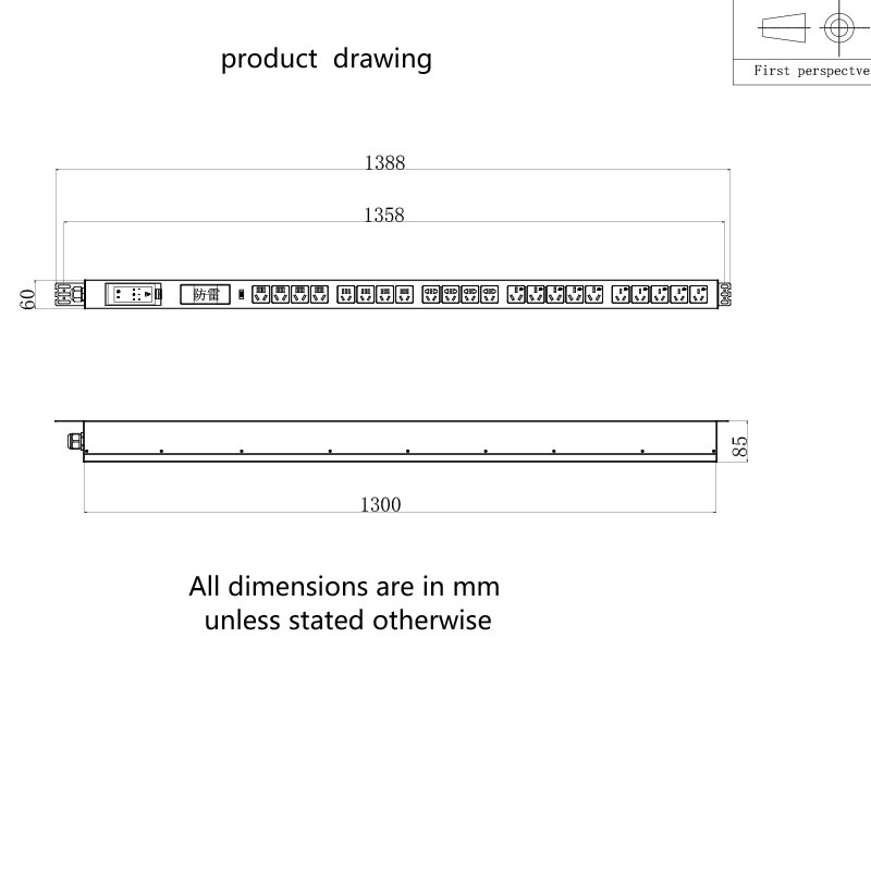 22-Outlet Vertical Indicator Surge Protection Switched Rack Pdu