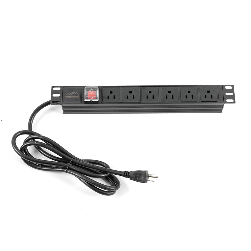 6 ways US Horizontal Switched Rack Pdu 1U