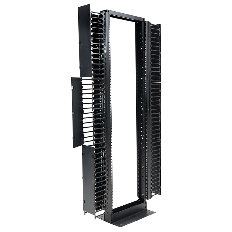 2-Post Open Rack Black 18U-47U