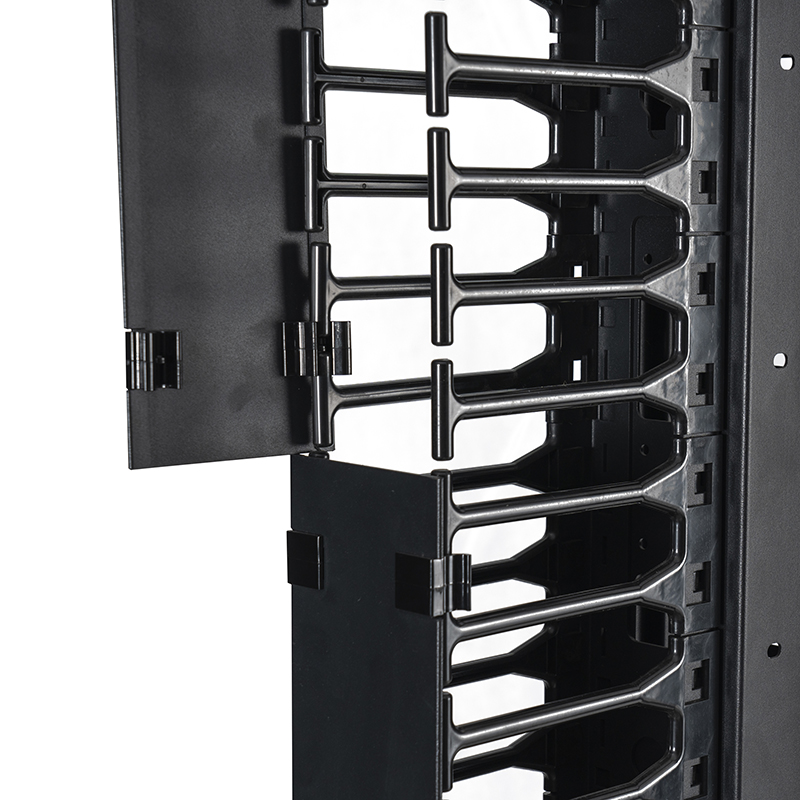 Adjustable 4-Post Open Rack Black 18U-47U