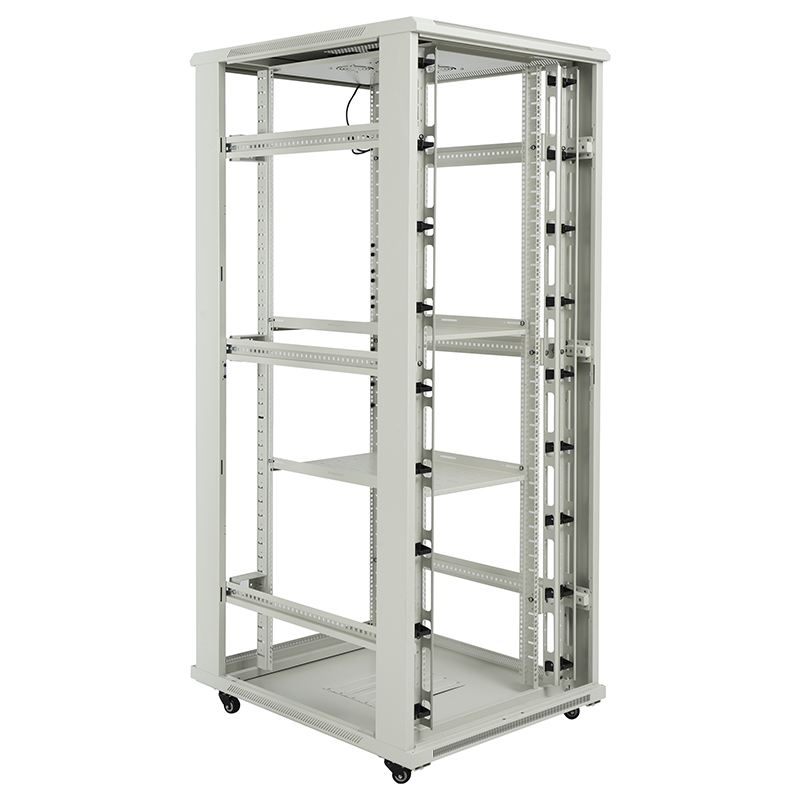 Server rack cabinet front perforated single door/back perforated double door 18U-42U grey